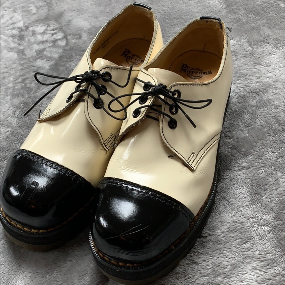 🚨Dr. Martens UK6 VNTG Platform steel toe oxfords